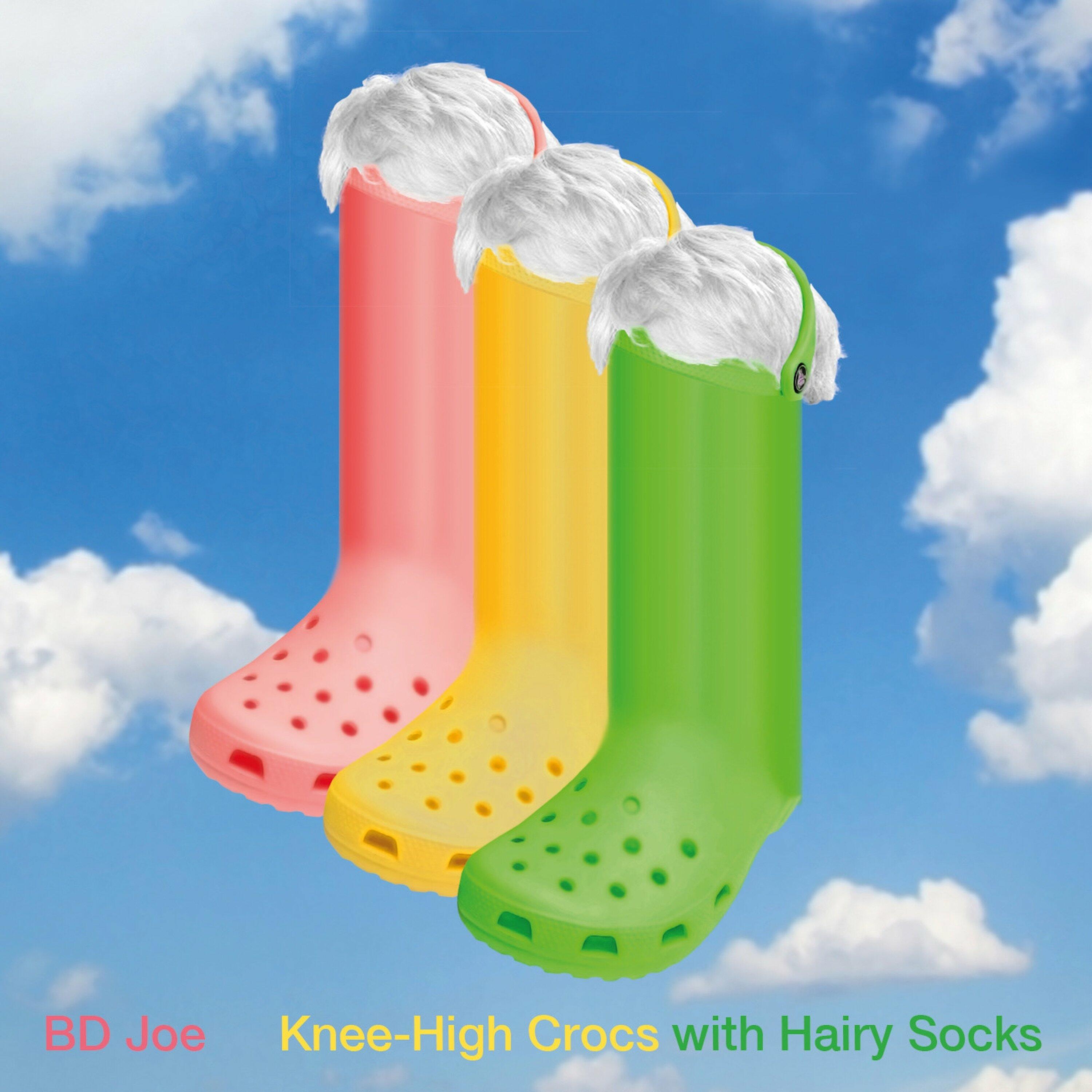 Knee store high crocs