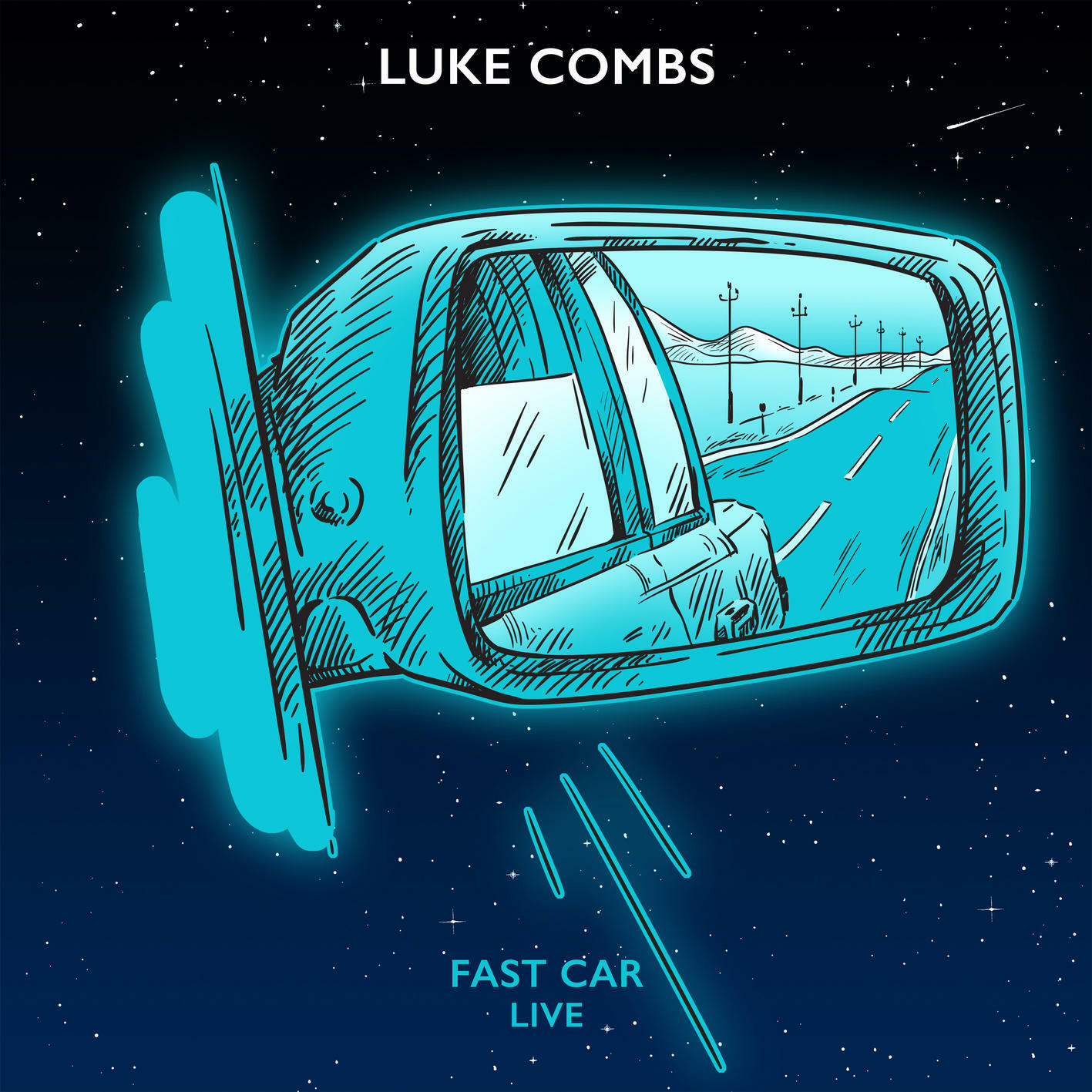 luke combs live fast car